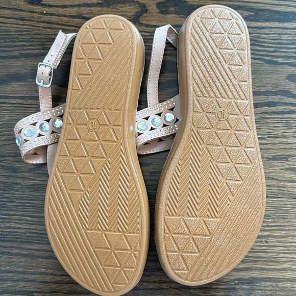 🆕 💎NWT ROSE GOLD THONG SANDALS SIZE 10 - Picture 4 of 4